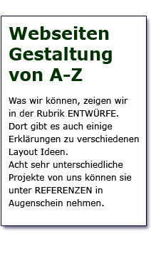 Webseiten Gestaltung von A-Z
