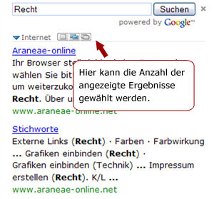 Suchergebnisse der Google Suche