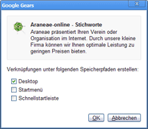 Verknüpfungen in Google Chrome setzen