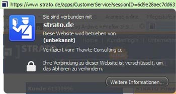 SSL Zertifikat der Strato AG