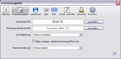 Einstellungen in Safari 4