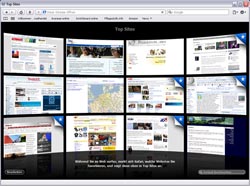 Ansicht der Top Sites